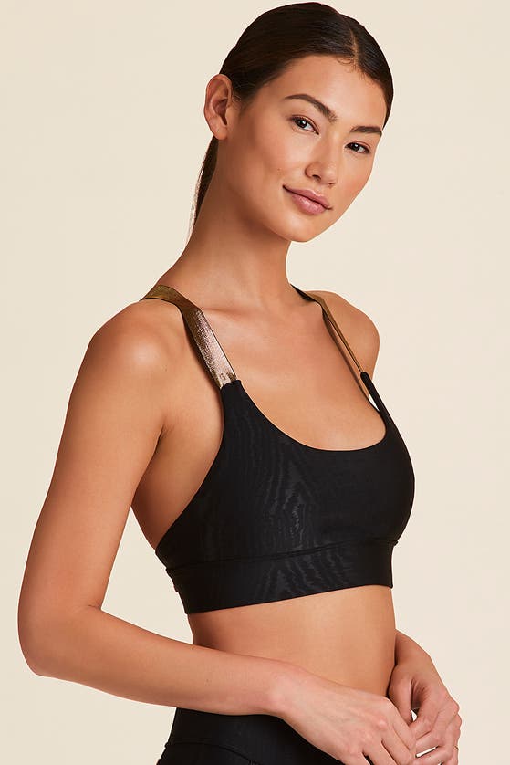 Shop Alala Aphrodite Bra In Black + Gold