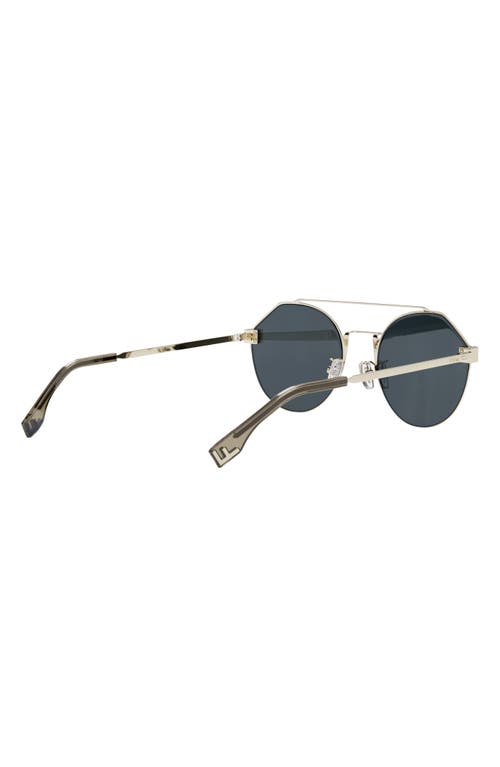 Shop Fendi ' Sky 55mm Round Sunglasses In Gold/blue