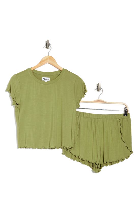Shop Abound Dreamy Short Pajamas In Olive Fir