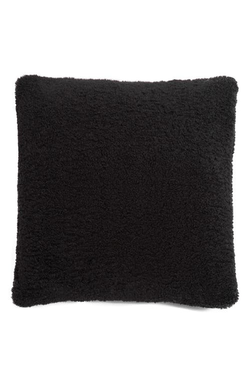 Apparis Nitai Vegan Recycled Polyester Blend Faux Shearling Accent Pillow in Noir at Nordstrom