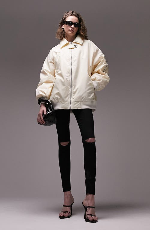 TOPSHOP TOPSHOP OVERSIZE BOMBER JACKET
