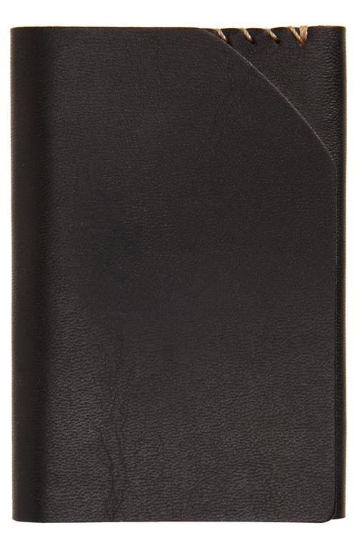Ezra Arthur Cash Fold Deluxe Leather Wallet in Jet Top Stitch