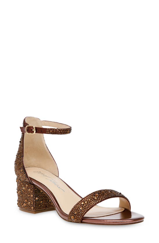 BETSEY JOHNSON MARI CRYSTAL ANKLE STRAP SANDAL
