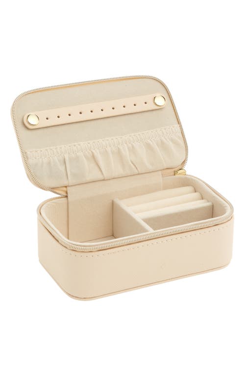 Shop Nordstrom Initial Rectangular Jewelry Box In D- Cream- Gold