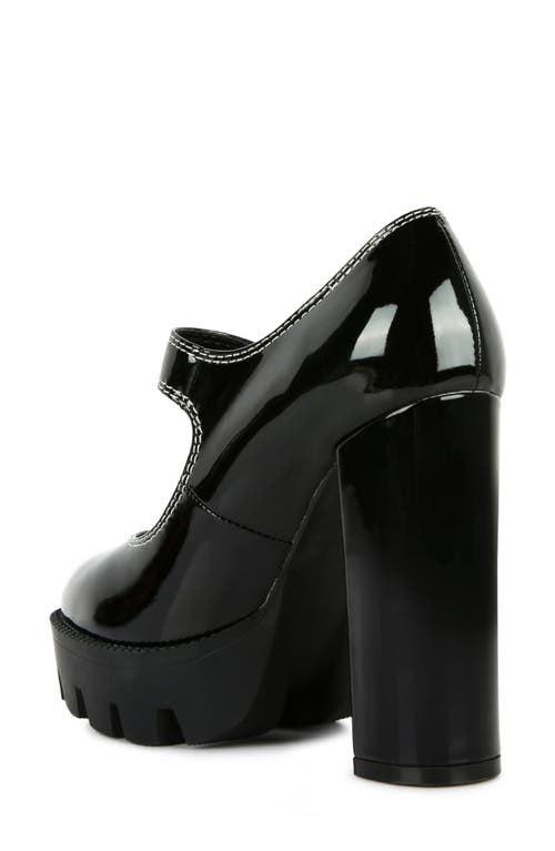 London Rag Millenial Bug Patent High Heeled Mary Jane Shoes In Black