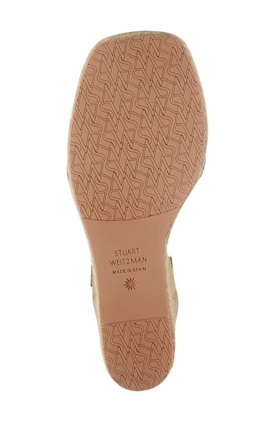 Stuart Weitzman Braided Platform Espadrille Wedge Sandal In Black