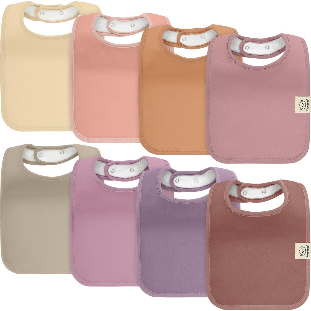 Keababies 8-pack Coast Drool Bibs In Mauve