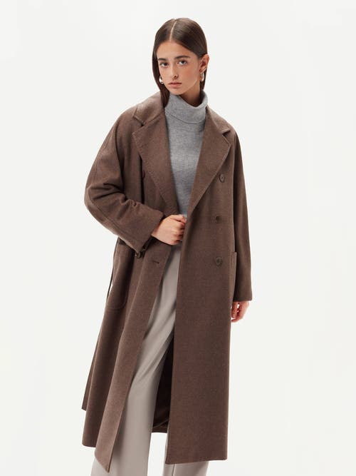 GOBI MONGOLIAN CASHMERE GOBI MONGOLIAN CASHMERE DOUBLE BREASTED LONG COAT 