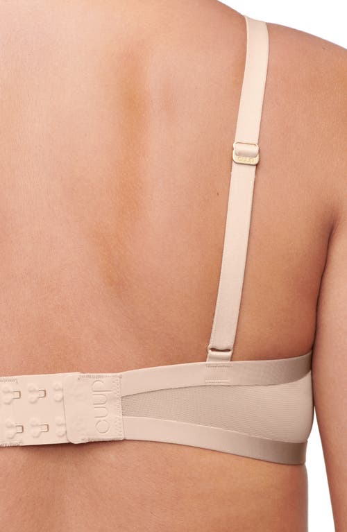 Cuup The Plunge Mesh Bra In Sand