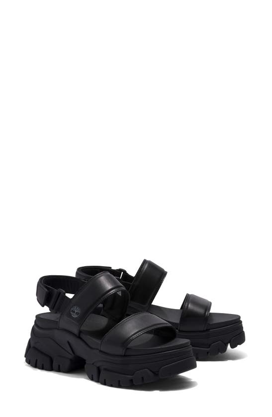 Timberland Adley Way Platform Sandal In Black Full Grain | ModeSens