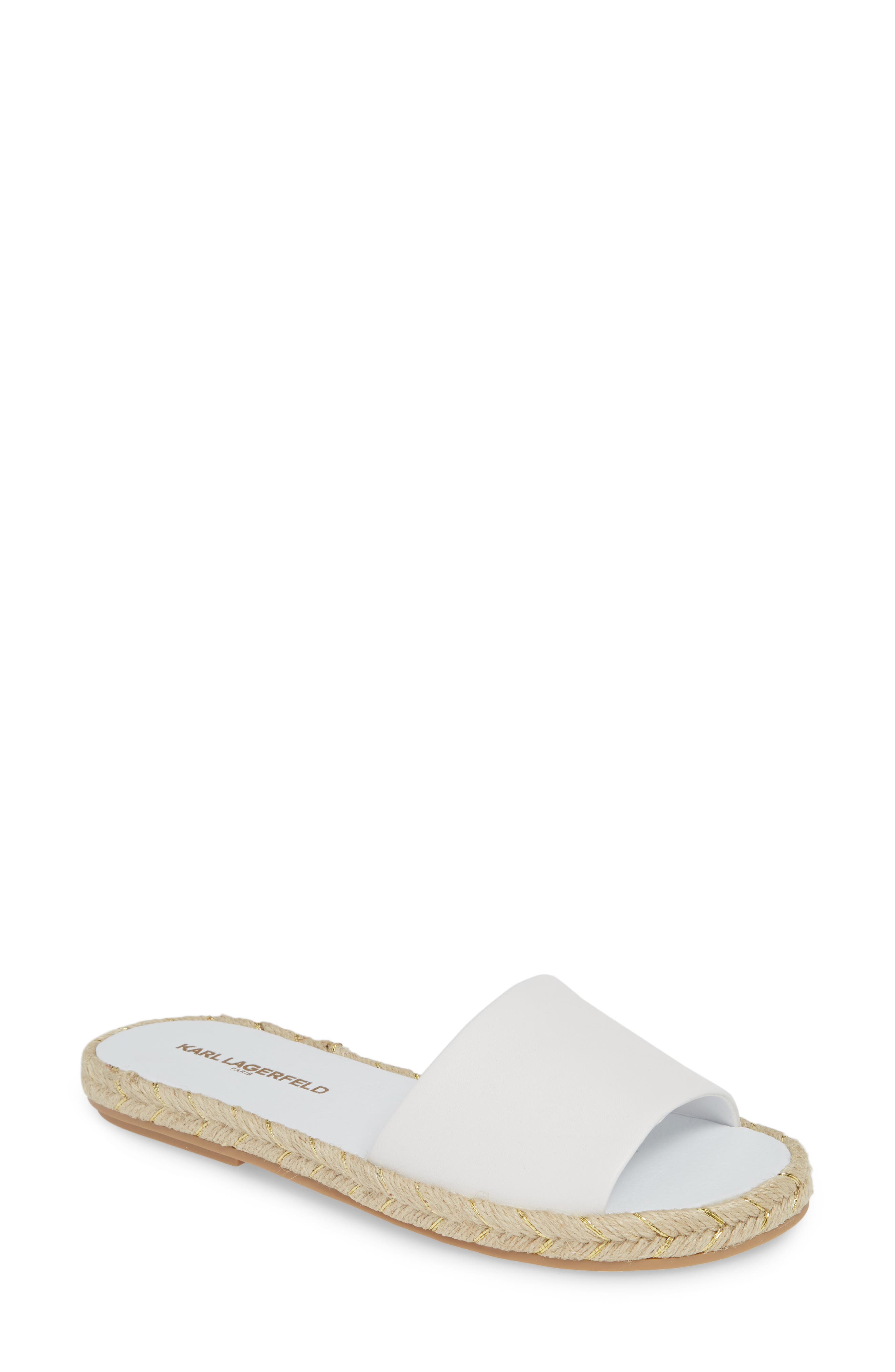 Karl Lagerfeld Paris Niya Slide Sandal, White