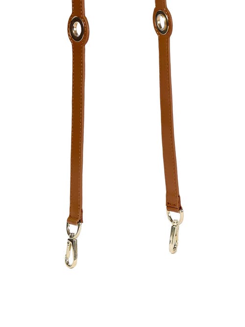 Shop Teddy Blake Eyelet Leather Strap In Camel Brown