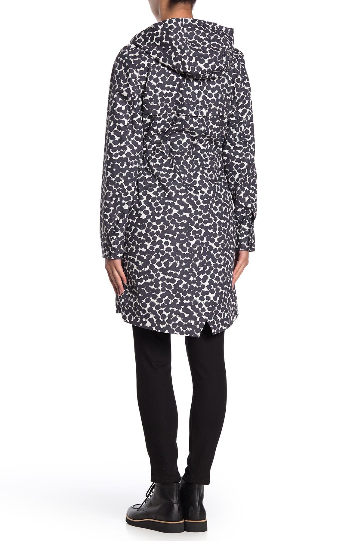 patterned rain jacket