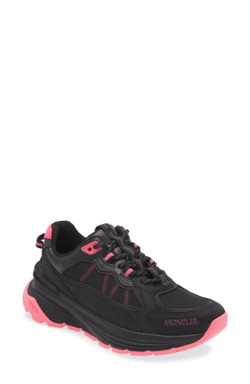 Moncler Lite Runner Low Top Sneaker In Black/pink