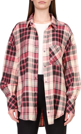 Drop discount shoulder flannel