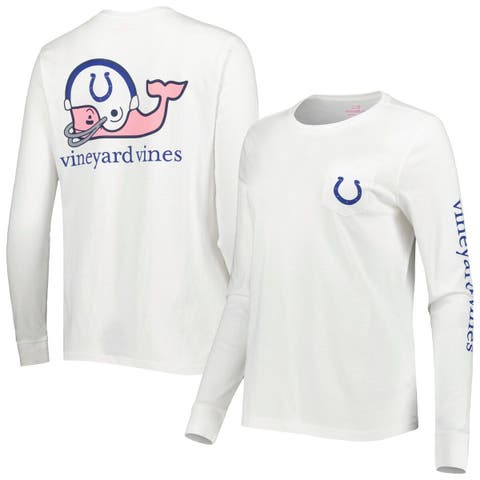 Women's Vineyard Vines White Indianapolis Colts Helmet Long Sleeve T-Shirt