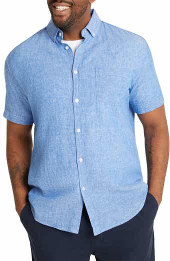 Lucky Brand San Gabriel Short Sleeve Linen Blend Button-up Shirt