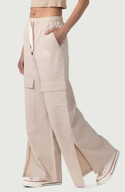 Shop Honor The Gift Wide Leg Cargo Pants In Bone