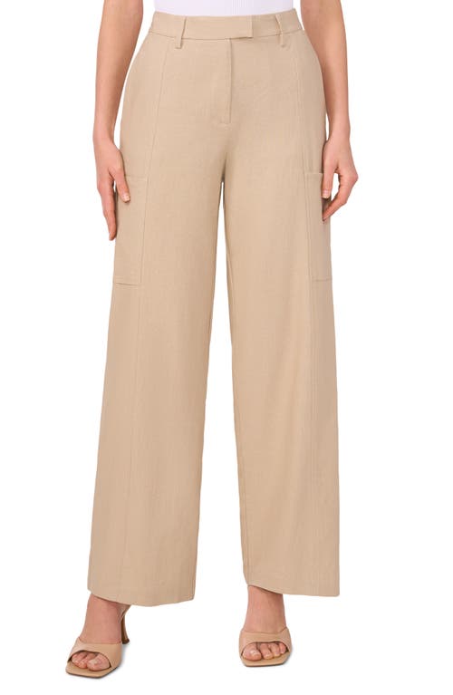 halogen(r) Linen Blend Straight Leg Pants at Nordstrom,