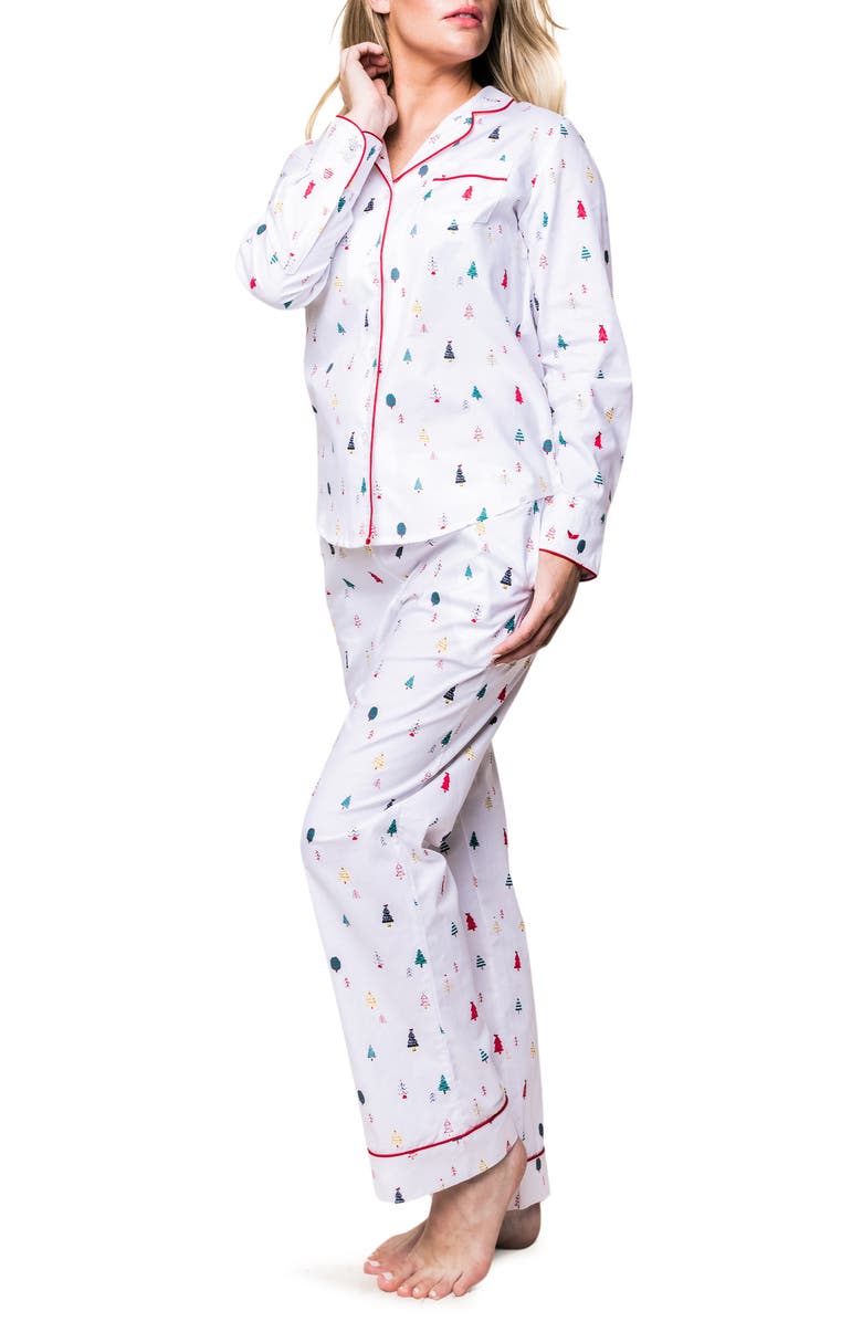 Petite Plume Merry Trees Cotton Pajamas Nordstrom