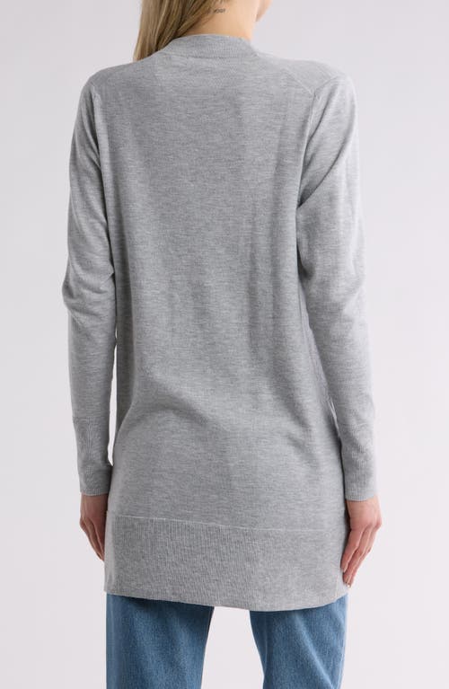 Nordstrom Open Front Cardigan In Grey Heather