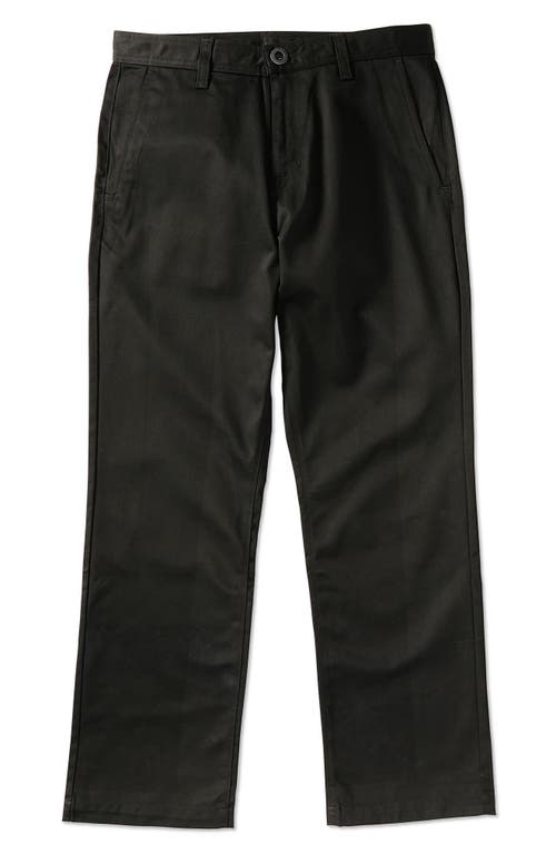 Shop Volcom Frickin Skate Cotton Blend Chinos In Black