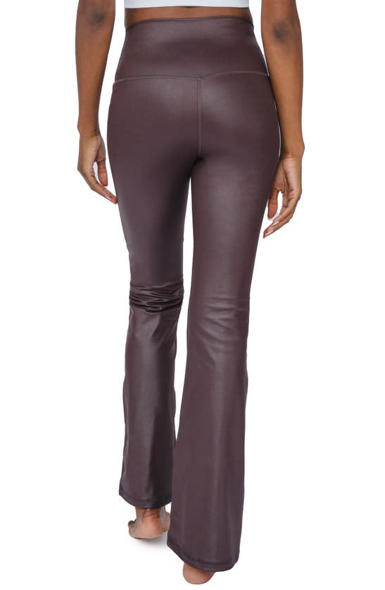 90 Degree By Reflex Faux Leather Yoga Pants In Chocolate Torte ModeSens