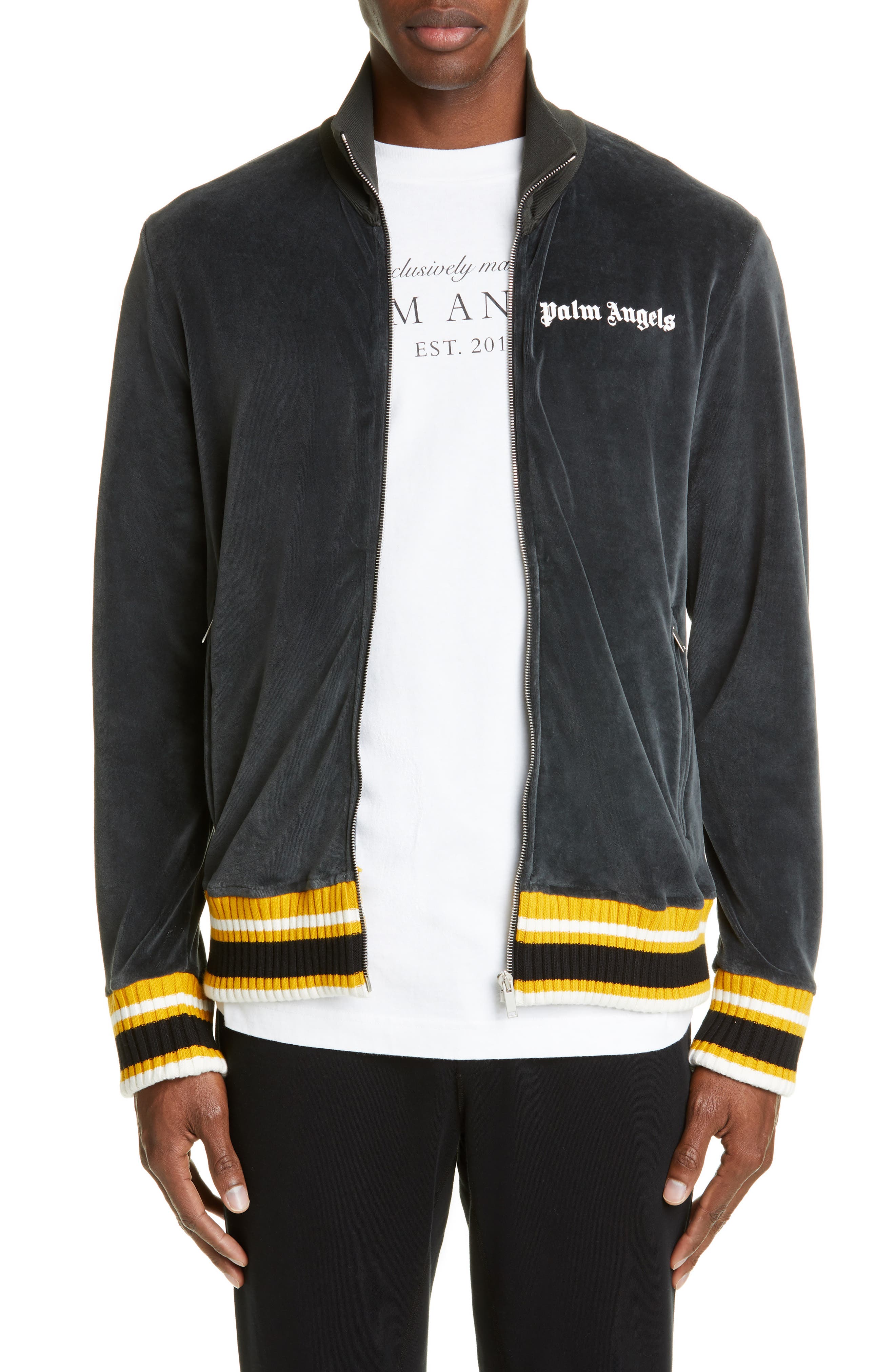 palm angels velvet track pants