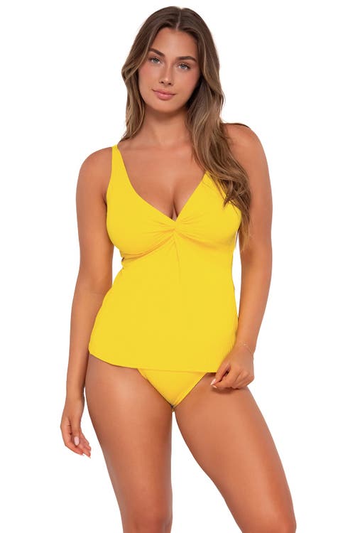 Shop Sunsets Forever Tankini-dd Cup In Lemon Zest Sandbar Rib