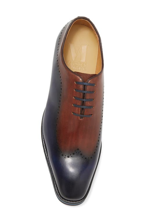 Shop Maison Forte Palomar Wholecut Oxford In Navy/brown