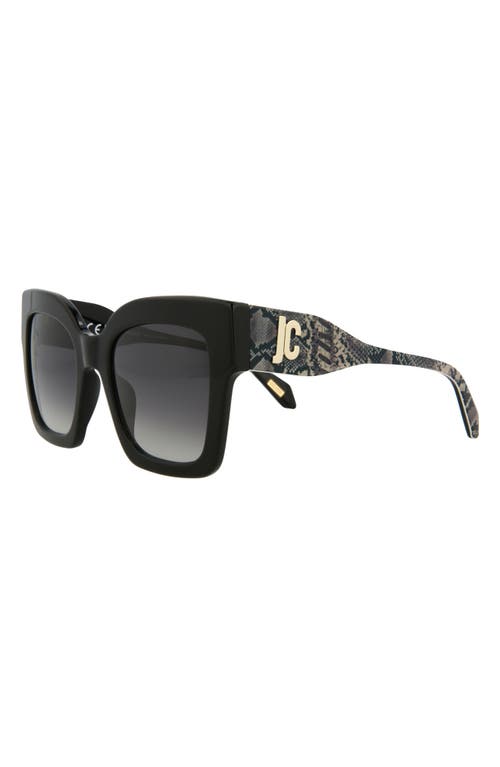 Just Cavalli Square-frame Acetate Sunglasses Woman Sunglasses Black Size 52 Acetate In Black Black Smoke