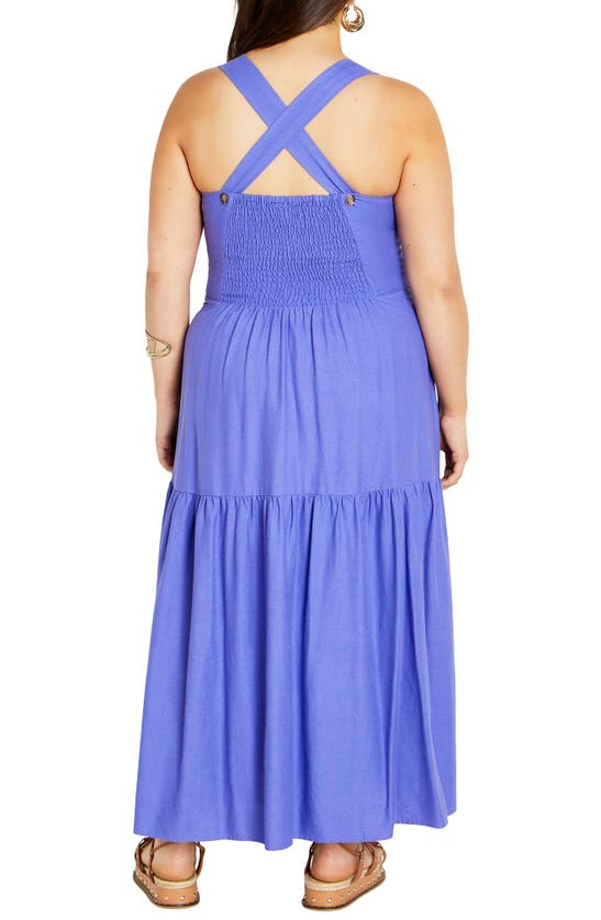 Shop City Chic Bailey Tiered Maxi Dress In Lilac