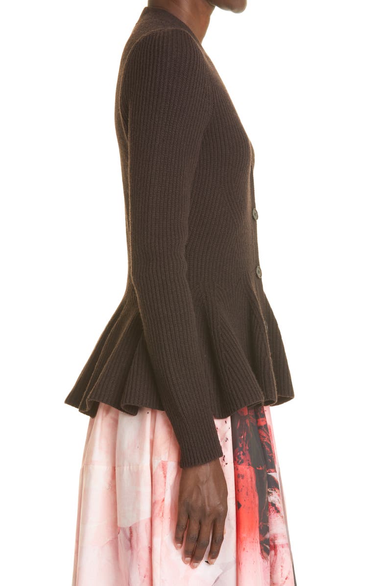 Alexander Mcqueen Rib Wool Cashmere Peplum Cardigan Nordstrom Alexander Mcqueen Rib Wool Cashmere Peplum Cardigan Nordstrom