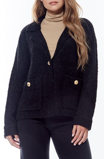 By Design River Bouclé Sweater In Black