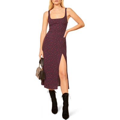 Reformation Gilmore Sleeveless Midi Dress, Blue