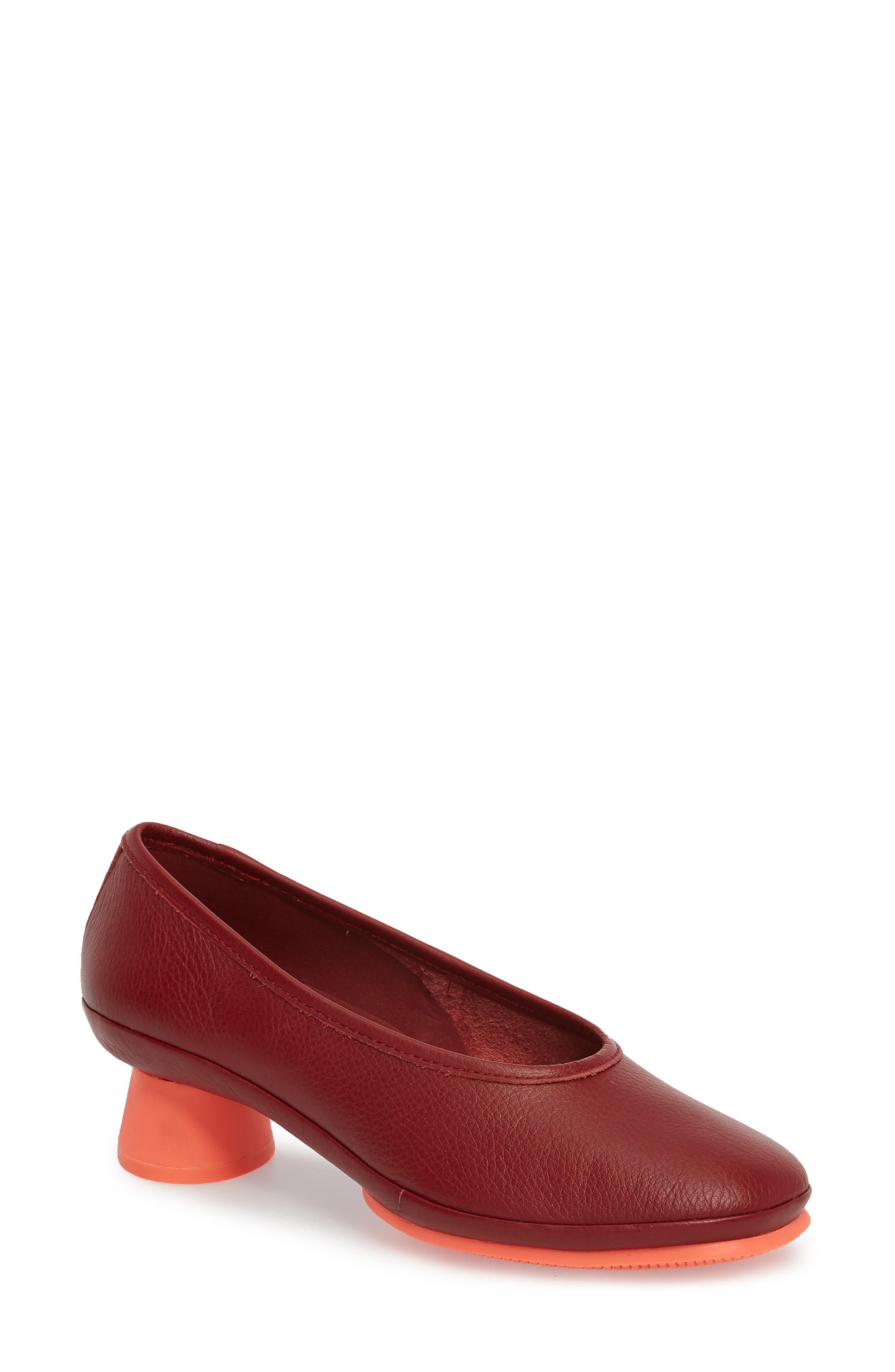 Camper Alright Cone Heel Pump, Red