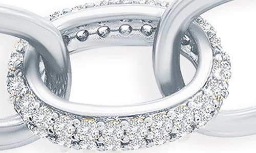 Simona Pavé Cubic Zirconia Oval Link Bracelet In Gold