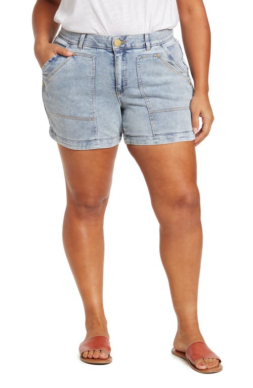 Wit & Wisdom 'Ab'-Solution High Waist Denim Carpenter Shorts Light Blue Vintage at Nordstrom,