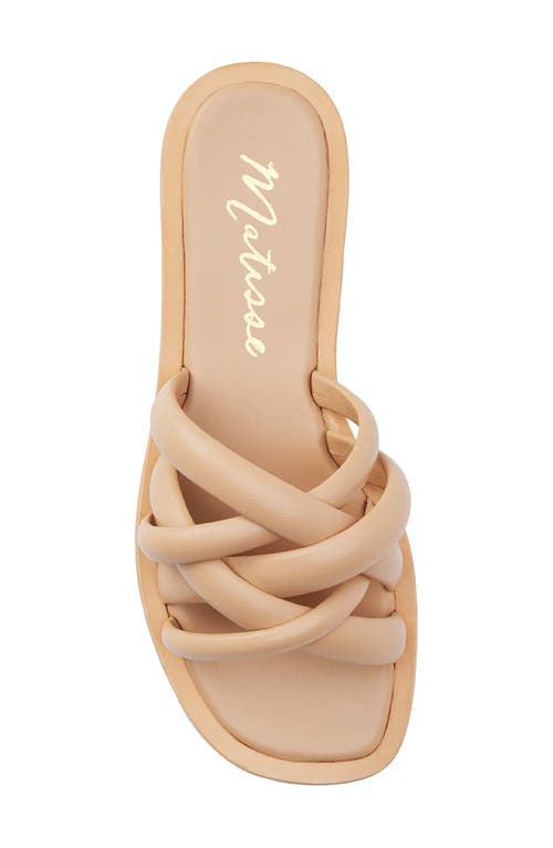 Shop Matisse Strappy Flat Slide Sandal In Beige