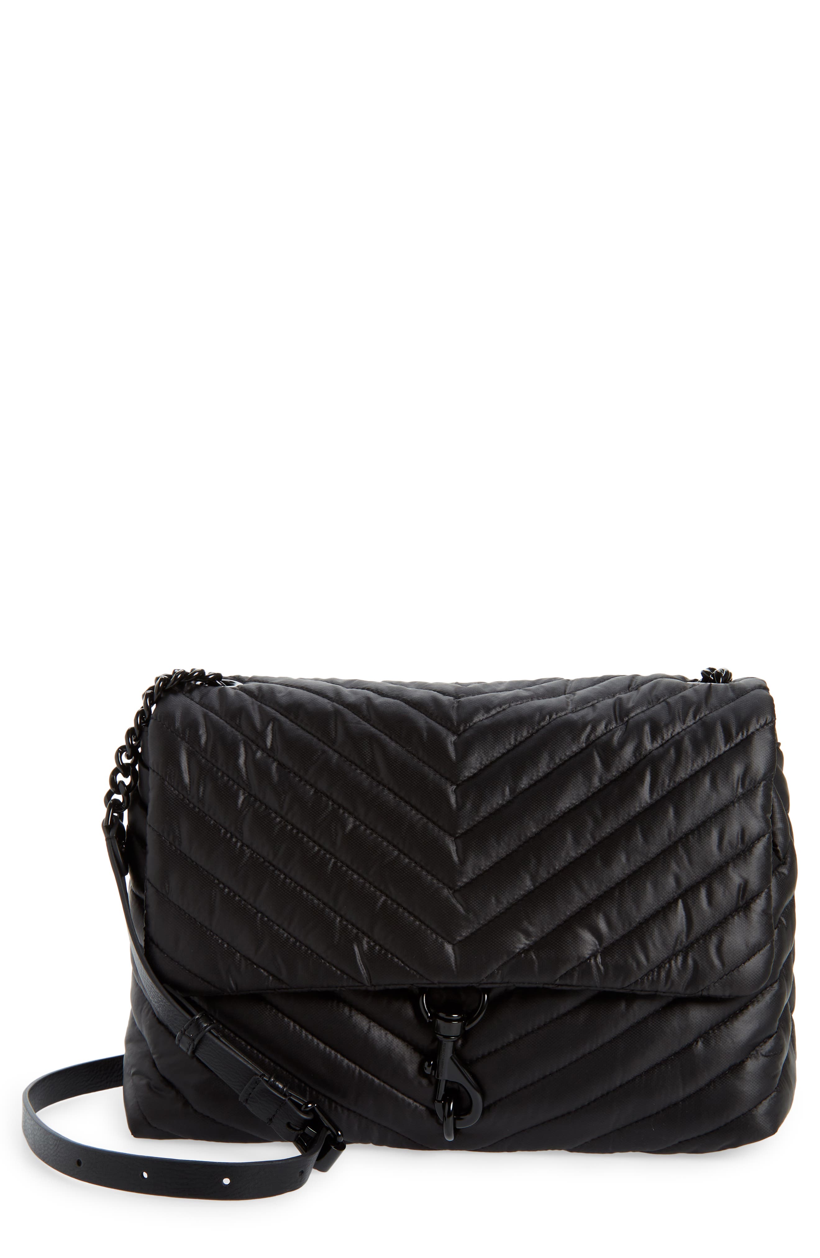 rebecca minkoff edie nylon jumbo flap shoulder bag