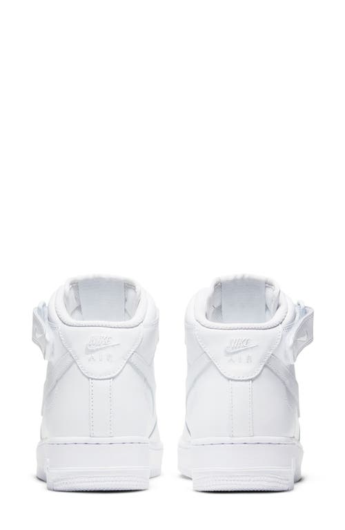 Shop Nike Air Force 1 '07 Mid Sneaker In White/white/white