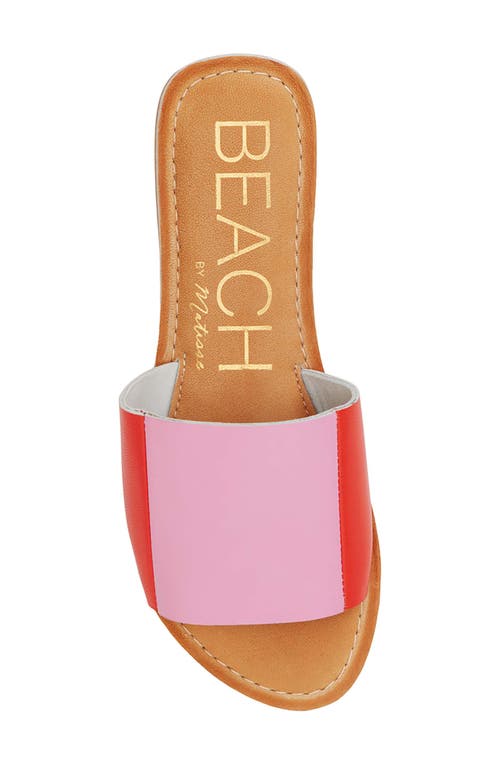 Shop Beach By Matisse Bonfire Slide Sandal In Pink/red