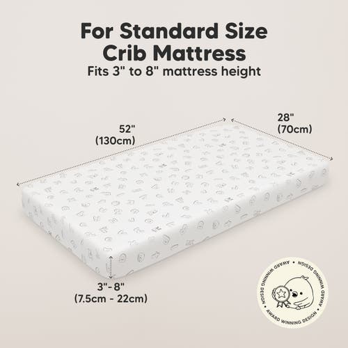 Keababies Soothe Fitted Crib Sheet In Abc Land Sky