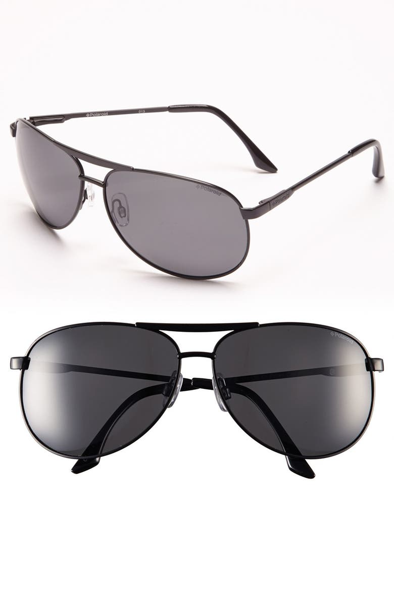 Polaroid Polarized Sunglasses Aviator Polaroid Eyewear 68mm Polarized Metal Aviator Sunglasses | Nordstrom