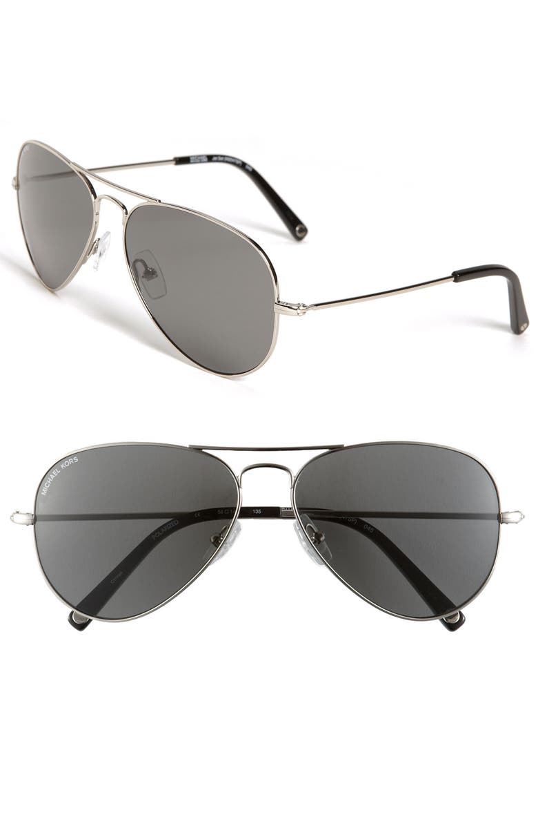 MICHAEL Michael Kors 58mm Polarized Aviator Sunglasses | Nordstrom