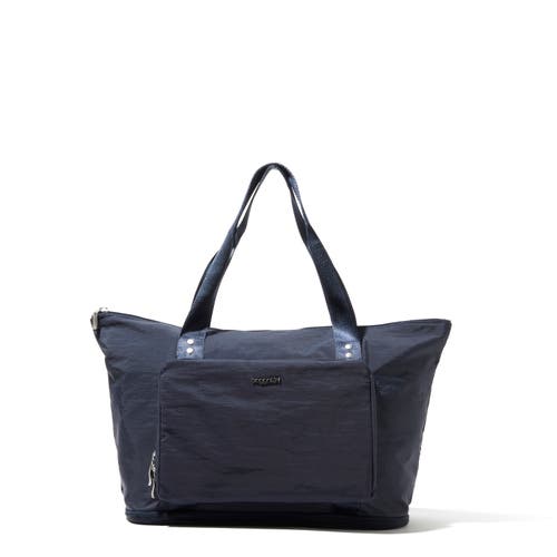 Baggallini Carryall Expandable Packable Weekender Tote Bag In French Navy
