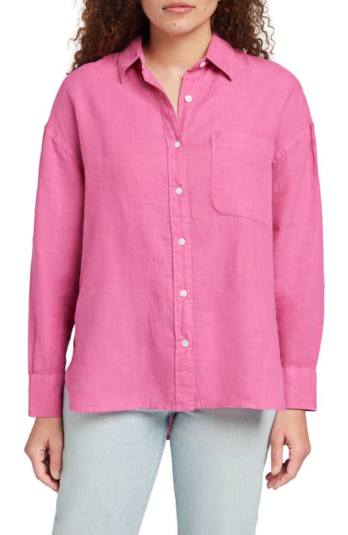 Faherty Laguna Relaxed Fit Linen Button-up Shirt In Cone Flower