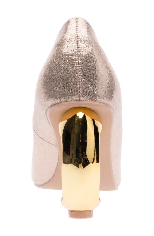Ninety Union Blast Square Toe Pump In Gold
