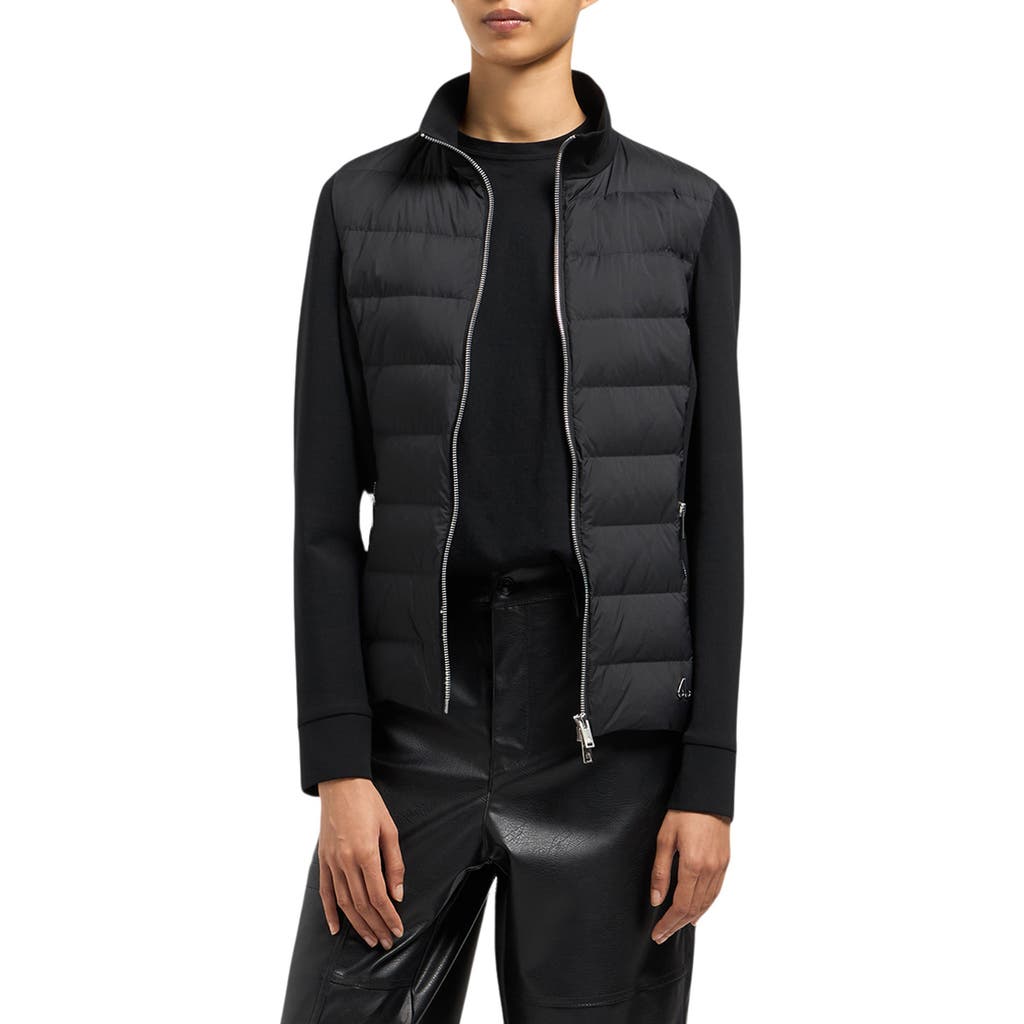 Moose Knuckles Naomi 800 Fill Power Down Hybrid Jacket In Black