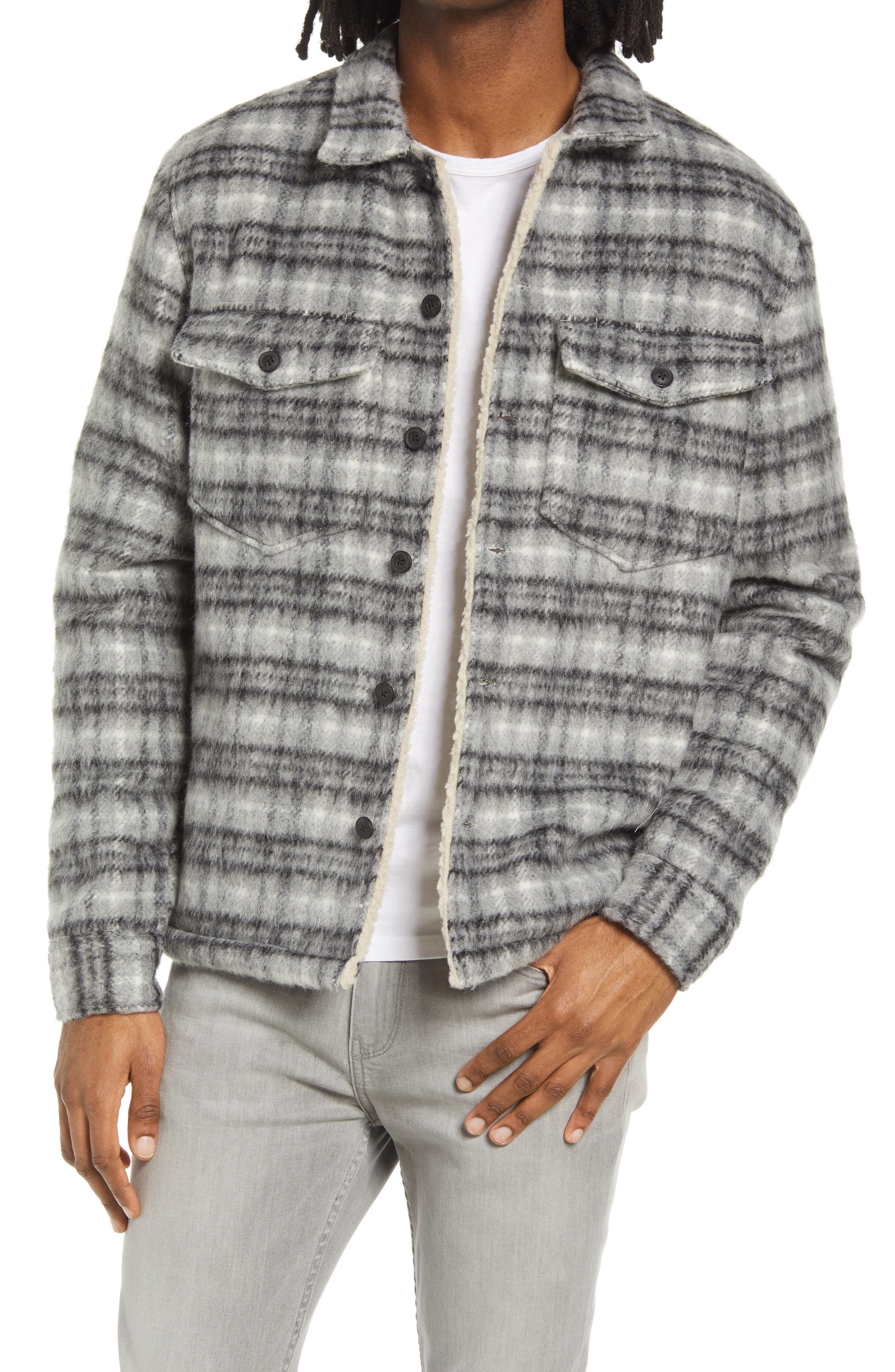 mens plaid shirt jacket